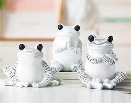 Nordic Resin Yoga Frog Animal Furniture Creative decoration of living room porch desktop Resin home statues212z5539878