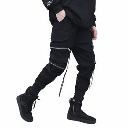 jogging Pants Men Streetwear Techwear Hip Hop Cargo Trousers Harajuku Black Fi Casual High Street Men's Clothing z7h5#