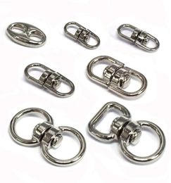 100pcslot Silver Metal Swivel Hook Clasp Key Chains Keyrings Connectors For Lanyards Paracord Handbag Bag Parts3817759