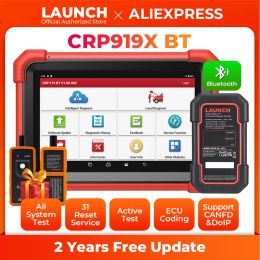 New LAUNCH X431 CRP919X BT OBD2 Scanner Automotive Diagnostic Tools Car CANFD DOIP ECU Coding Professional Scan Free Shipping