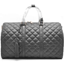 High Fashion Quilted Leather Bnusiness Travel Duffle Bags Wholesale Carry on Sports Gym Weekend Duffel Bag for Women