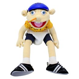 60cm Large Jeffy Boy Hand Puppet Plush Toys Removable Children Soft Doll Talk Show Party Props Puppet Stuffed Doll For Kids Gift 240314