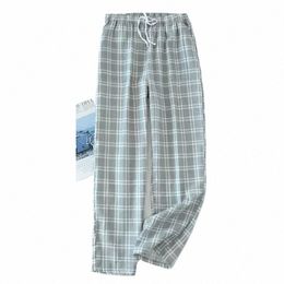 trousers Gauze for Mens Cott Hombre Sleep Pyjama Sleepwear Pants Short Men Pijama Pyjamas Bottoms Q0ZH#