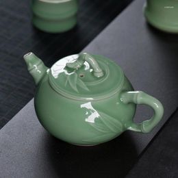 Teaware Sets Longquan Celadon Teapot Tea Making Household Set Ceramic Yue Kiln Heat-Resistant Handmade Retro Special S