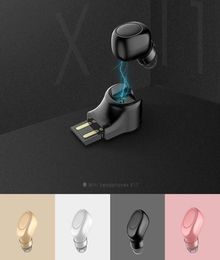 X11 Wireless Bluetooth Headphone Mini Single Portable Earphone With Mic Charge Box Inear Earbud For Cell phone Retail Box Better 9197166