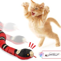 Smart Sensing Snake Interactive Cat Toy Cats Pet Products USB Charging Accessories Kitten Automatic For Dogs Games Indoor 240314