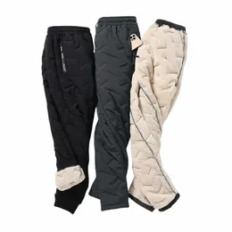 Kış Kambası Sıcak Kalın Sıradan Pantolon Erkekler Yeni Fi Joggers Su geçirmez Sweatpants Erkekler Pole Pole Pole Boyut Pantolon 7xl B1ew#