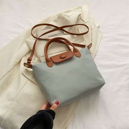 Factory Shoulder Bag Store Free Shipping Style Womens Tote Canvas Splicing Large Capacity Small Hand-held Underarm Niche Crossbody TrendyK0QH