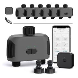 Timers Bluetoothcompatible WiFicompatible 2Way Garden Water Timer Smart Solenoid Valve Automatic Irrigation System Controller