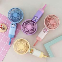 Fans New Cartoon Kmi Melody Handheld Desktop Fan Usb Charging Backpack Mini Two Speed Wind Drop Delivery Toys Gifts Electronic Dh15O