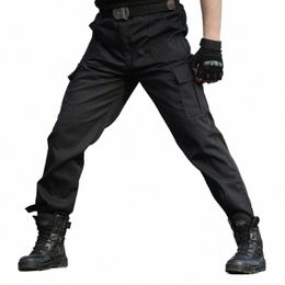 black Military Tactical Cargo Pants Men Army Tactical Sweatpants Men's Working Pants Overalls Casual Trouser Pantal Homme CS N28T#