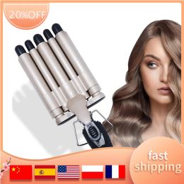 Irons 5 Barrel Beach Waves Curling Iron For Hair Styler Professional Temperature Adjustable Heats Up Quickly For All Hair Types