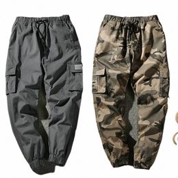 Joggers Kargo Pantolon Erkekler Harem Pantolon Çok Cocket Camoue Adam Pamuk Gözlük Sokak Giyim Sokat Giyim Sıradan Artı Beden Pantolon M-7XL L5LH#