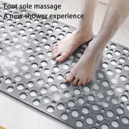 Mats 1pc TPE Bathroom Toilet NonSlip Mat With Suction Cup Round Hole Design Bathroom Massage Quick Drain Bathroom Accessories