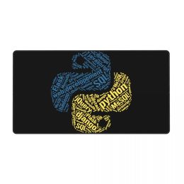 Pads Python Programmer Gaming Mouse Pad PC Desk Mat Computer Software Developer Programming Coder Large Fabric Mousepad for Computer