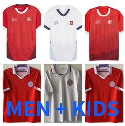 2024 Switzerland Soccer Jerseys 24 25 Away Xhaha Akanji Zakaria Rodriguez Elvedi Maillots de football Shirt national team uniforms