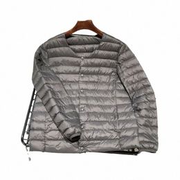 men's Liner Warm Puffer Jackets 2023 New Autumn Winter 90% White Duck Down Lightweight Packable O-neck Variable V-neck Men Coat 58ZE#