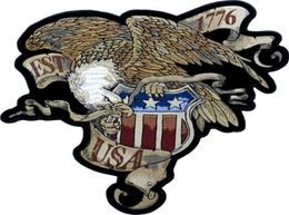 Low High Quality Established 1776 USA Eagle Crest Patch Patriotic Back Patches 1394170