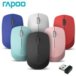 Mice Rapoo M100g Multidevice Bluetooth Wireless Mouse 1300 Dpi Silent 3 Buttons Mute Mice Quiet 2.4g Mouse for Laptop Tablet Pc