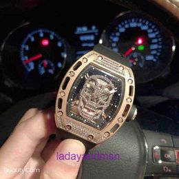 Mechanical Designer Men Watch Rm11 Movement High Quality Watch for Men Diamond Full Fashion Skull With Original Logo And Box