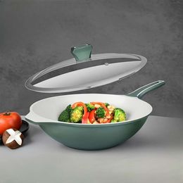 Non-stick Multi-functional Wok, No Fume, Dishes, Frying Electromagnetic Gas Stove, Special Pot, Pan, V9195 for Restaurant