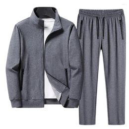 Men's Tracksuits 2024 Spring Autumn Sweatshirt SweatPants Trousers For Men Set Two Piece Black Tracksuit Hip Hop Streetwear Running Sport