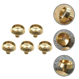 Candle Holders 5 Pcs Backflow Incense Base Metal Stick Holder Cone Trays Seat Rack Support Brass Head Filter Censer