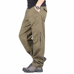 tactical Cargo Pants Men's Combat SWAT Army Military Pants Cott Multi Pockets Stretch Flexible Male Outwear Casual Trousers q2Ol#