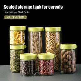 Food Jars Canisters Sealed moisture-proof storage tank rain storage box glass tank tea honey food grade storage boxL24326