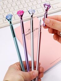 Diamond Head Crystal Ball Ink Pen Concert Gel Pen Creative Pen Stationery Student Gift school office supplies writing ship9065150