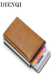 DIENQI Rfid Wallet Card Holder Coin Purse Men039s Wallet Slim Small Male Leather Wallet Mini Pocket Money Bag Women Walet Valet6468755