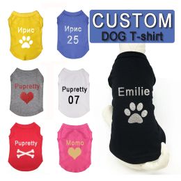 Vests Personality Pet Shirts Puppy Summer Clothes Custom Dog ID Cute Colourful DIY Name Logo Clothing Fashion Pet Clothes