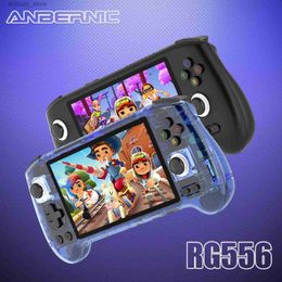 Portable Game Players ANBERNIC RG556 Handheld Game Console 5.48-inch AMOLED Screen Android 13 Game Player 1080*1920 Resolution 8GB LPDDR4X 128G UFS2.2 Q240326