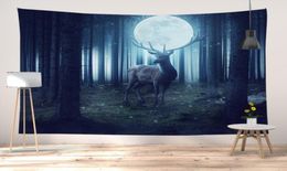 Home Decoration Moon and Sun Abstract Trippy Tapestry Wall Hanging Tapestries 95x73cm3885568