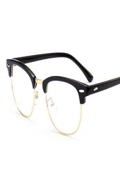 2020 Classic Rivet Half Frames Eyeglasses Vintage Retro Optica Eye Glasses Frame Men Women Clear Spectacle Frame Eyewear de8955748
