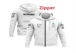 F1 Mercedes-Amg Araba Sonbahar Kış Kış Erkekleri Ceket Kapşonlu Ceket Sıradan fermuarlı sweatshirt Spor giyim Moda Men Hoodie7427388