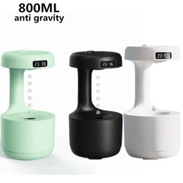 Tanks Portable Usb Anti Gravity Air Humidifier Diffuser Aroma 800ml Ultrasonic Water Drops Led Perfume Mist Maker for Bedroom Car Mini