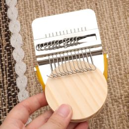 Knitting SpeedweveDarning Loom Weaving Tool Kit Portable Mending Device Patches Jeans Cloth Socks Repair 10 12 14 21 28 42 Hooks