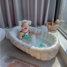 Bathtubs 03 Kid's Inflatable Bathtub Baby Bathtub Indoor Children's Swimming Pool Home Bath Basin Pvc Fence Play Space Room Bath Pool