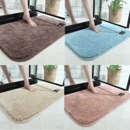 Mats Super Thick Fluff Fiber Bath Mats Comfortable and Soft Bathroom Carpet Nonslip Absorbent Rug Foot Mat Shower Room Doormat Hot