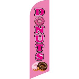 Accessories Factory Direct Sale Custom Donuts 110g Knitted Polyester Feather Flag Single Sided