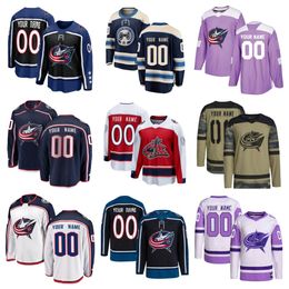 Hockey Jerseys Adam Fantilli Men Women Youth Johnny Gaudreau Elvis Merzlikins Boone Jenner Erik Gudbranson Jake Bean Zach Werenski Kirill Marchenko