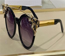 fashion pop sunglasses VIVY cateye frame with detachable metal crystal decorative beams Exaggerated and lowkey style uv400 lens5065063