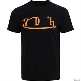 Men's T-shirts Vons Dutchs Tees Mens Casual t Shirt Summer Short Sleeve Pure Cotton Breathable Crew Neck Usa High Street Motorcyclist Trendy Tops 2024 New Arrival 934f