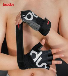 Half Finger Gloves Anti Skid Wrist Support Protection Sports Weight Lifting Gym Fitness Compression Dumbbells Belts Wristband277f6581565