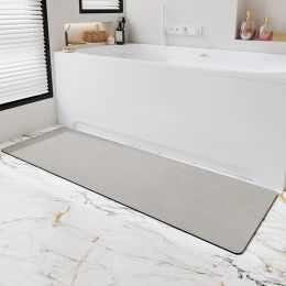 Mats Non Slip Diatomaceous Earth Bath Mat Thin Bathroom Rugs Fit Under Bathtub Quick Dry Water Absorbent Bathroom Mat Rubber Backing