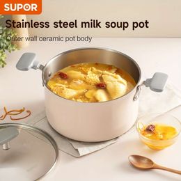 Supor 304 Stainless Steel Soup Pot Induction Cooker Gas Universal for Restaurant