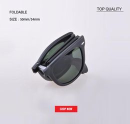 factory top quality classic 50mm square Foldable Sun glasses Men Women oversized 54mm SunGlasses Driving designer Folding lens mat8476430