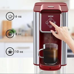 1pc, SIFENE 3 in 1 Single Serve Hine, Pod Maker for K-cup Capsule Pod, Ground Coffee Brewer, Leaf Tea Maker, 6 to 10 Ounce Cup, Removable 50 Oz Water Reservoir