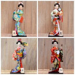 Sculptures 30cm Traditional Japanese Geisha Figurines Statues Japanese Kimonos Dolls Ornaments Home Restaurant Desktop Decoration Gifts